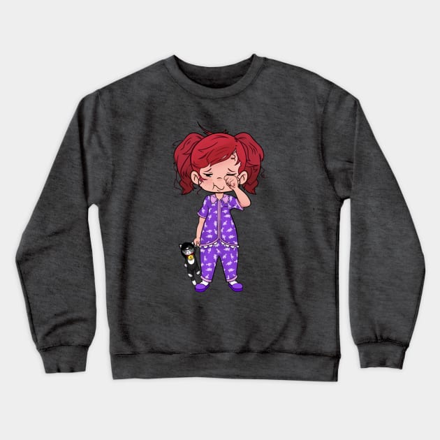 Sleepy Eloise Crewneck Sweatshirt by AwkwardKittyINC